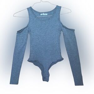 Avec Les Filles body suit snaps XXS long sleeve cut out shoulders